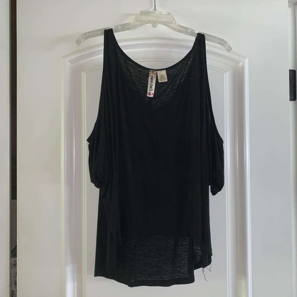 Mimi Chica Cutout Cold-Shoulder Top (M)